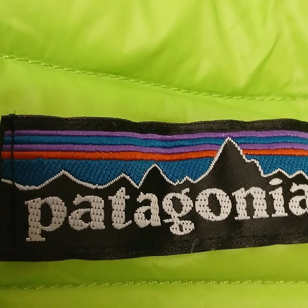 Patagonia Boy's Down Sweater Jacket XXL/2X Gecko Green 31080 Puffer Packable